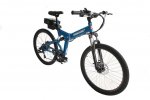 X-Treme XC-36 Electric 36 Volt Folding Mountain Bike-Metallic Blue