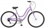 Schwinn cruiser bike, 27.5-inch wheels, 7 speeds, womens, purple