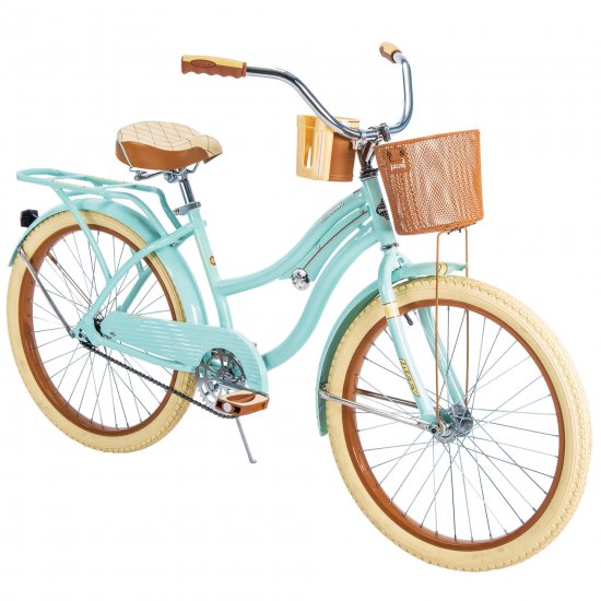 Huffy 24\" Nel Lusso Girls\' Cruiser Bike, Mint Green