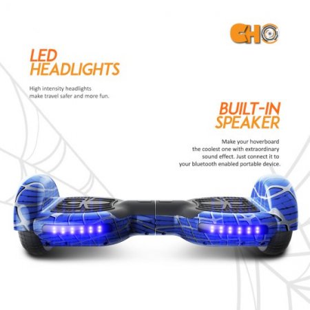 CHO Spider Wheels Series Hoverboard UL2272 Certified Hover Board Electric Scooter with Built in Speaker Smart Self Balancing Wheels