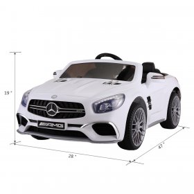 Tobbi 12V Licensed Mercedes Benz Kids Ride on Car with Remote Control, Electric Motorized Battery Powered Ride on Vehicles for Boys and Girls Toys Gift W/ MP3, White