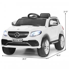 Costway White 12 V Mercedes Benz Powered Ride-On with Remote Control