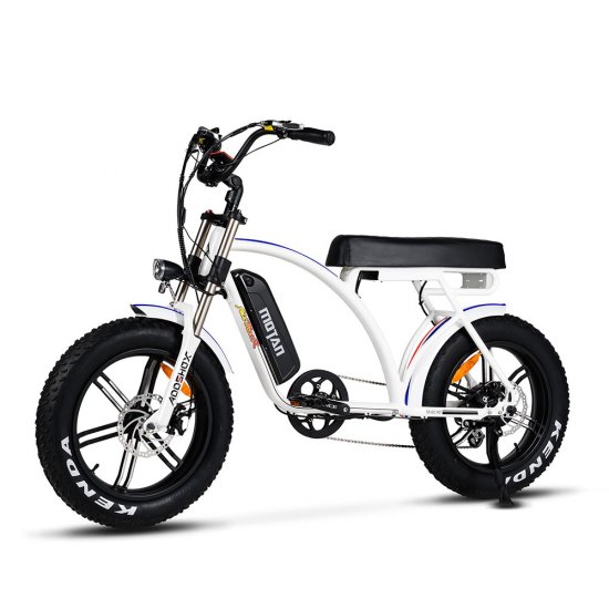 20\" Electric Cruiser Bike for Adult 750W 14Ah 48V E-bike Addmotor M-60 R7, White