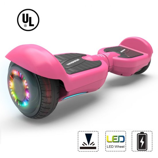 Bluetooth Hoverboard Two-Wheel Self Balancing Electric Scooter 6.5\" Flash Wheel Pink