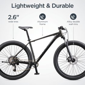 Schwinn Mountain Bike, 8 speeds, Large 19 inch mens style frame, 29-inch wheels, black