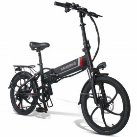 Electric Bike, 20" Folding Electric Bicycle Ebike for Adults and Teens, 21 Mph with 48V 10Ah Battery