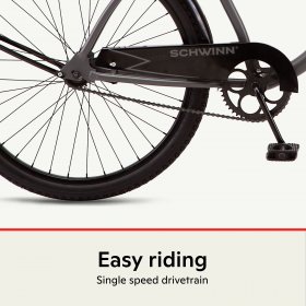Schwinn cruiser bike, single speed, 26-inch wheels, charcoal, mens style