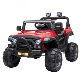 TOBBI 12V Kids Electric Battery-Powered Ride On Toy SUV Truck Car, Red