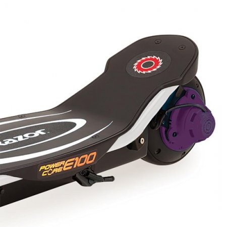 Razor Power Core E100 Electric Hub Motor Kids Toy Motorized Kick Scooter, Purple