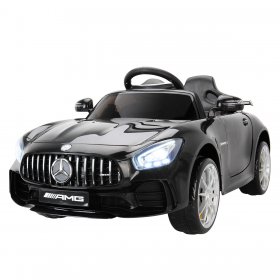 Tobbi Kids Ride on Car W/ Remote Control, Mercedes Benz AMG GTR Licensed Electric Motorized Vehicles, Battery Powered, LED,MP3 Music Horn
