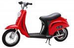 Razor Pocket Mod 24V Electric Scooter (Red) & Youth Sport Helmet (Black)