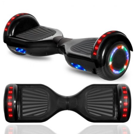 CHO Power Sports Hoverboard -Self Balancing Scooter 6.5" w/ LED Lights -Built in Bluetooth Speaker SGS Certified