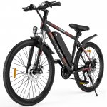 Campmoy Electric Mountain Bike, Upgraded 21 Speed Transmission with Removable 36V/10.4Ah Battery LCD Display, 20MPH, 350W Motor, 331lbs, Free Bike Lock