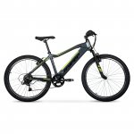 Hyper Bicycles E-Ride Electric Pedal Assist Mountain Bike, 26" Frame, Black