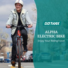 GOTRAX Alpha 29 In. Electric Bike with 270Wh Removable Battery up 15.2miles, 350W Powerful Motor up 20mph, Shimano Professional 7 Speed Gear and Dual Disc Brakes Alloy Frame Electric Bicycle