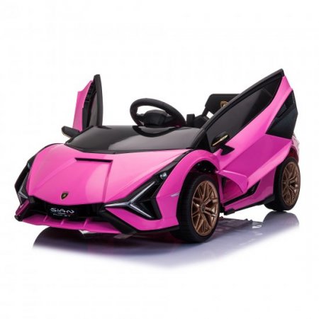 Tobbi Kids 12V Electric Ride on Car Licensed Lamborghini Sian Motorized Battery Powered Ride on Sport Vehicle W/Remote Control,Swing-Up Scissor Door, Shock-Absorbing Wheels, Horn, LED Lights