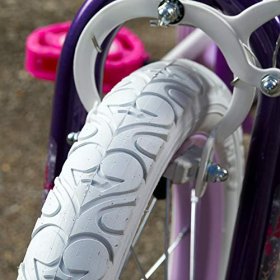 Huffy Disney Princess Kid Bike w/ Streamers & Training Wheels, Purple
