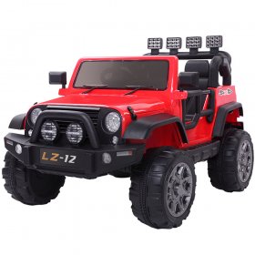 Kids Electric Ride On Toys, 12 V Electric Car w/ Parental Remote Control & Manual Modes, Red