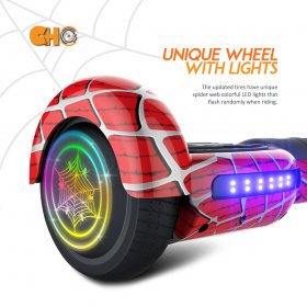 CHO Spider Design Electric Hoverboard Two Wheels Smart Self Balancing Scooter with Built in Bluetooth Speaker