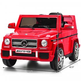 Costway Mercedes Benz G65 Licensed 12V Electric Kids Ride On Car RC Remote Control Red