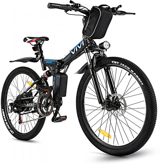 VIVI 26\" 21 Speed E-bike Mountain Bike Electric Power Bicycle Damping with Lithium-Ion Battery 36V 350W