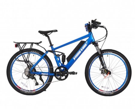 X-Treme Rubicon 48 Volt Electric Mountain Bicycle 500 Watts, Metallic Blue