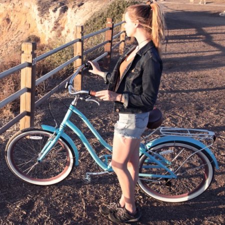 sixthreezero EVRYjourney Women's 7-Speed Step-Through Hybrid Cruiser Bicycle, 26" Wheels and 17.5" Frame, Teal