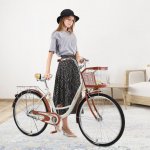 HOMBOM 26 Inch Classic Bicycle Retro Bicycle Beach Cruiser Bicycle Retro Bicycle