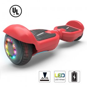 Certified Flash Wheel Bluetooth Hoverboard 6.5" Self Balancing Wheel Electric Scooter - Red