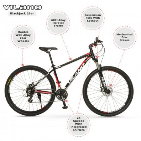 Vilano Blackjack 3.0 29er Mountain Bike MTB with 29-Inch Wheels