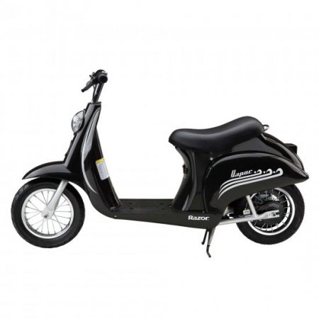 Razor Pocket Mod Miniature Euro 24 Volt 250 Watt Electric Retro Scooter, Black