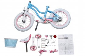 Royalbaby Stargirl Girl's Bike, 12 In. Wheels, Blue
