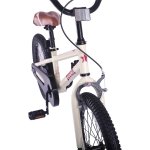 18 Inch Kids Bike, Boys Girls Kids Bike with Kickstand, Child Bike Kids Bike for 5-9 Years Old, 43"-59", Ivory