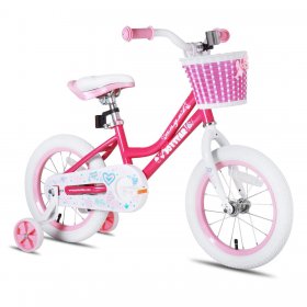 Joystar Angel 16 In. Ride On Girls Bicycle Kids Bike with Training Wheels, Pink