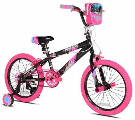 Kent 18" Sparkles Girl's Bike, Black/Pink