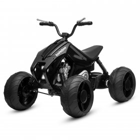 Kidzone Kids Ride On ATV, Powerful 12V Battery Powered 45W Electric Vehicle 2 Speed W/Four Wheels Suspension Design, LED