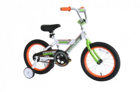 TITAN Champion 16-Inch Boys BMX Bicycle with Training Wheels, White