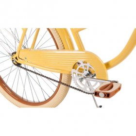 Huffy, Nel Lusso Classic Cruiser Bike with Perfect Fit Frame, Women's 26 In. Yellow
