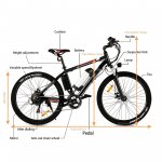 26" Electric Bike 21 Speed 350W Electric Mountain Bicycle 15Mph with 8AH Removable Battery City Bicycle for Women Adults