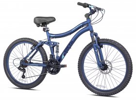 Genesis 24" Bella Vista Girl's Full Suspension Mountain Bike, Blue