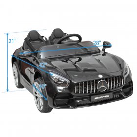 Tobbi Mercedes Benz Licensed 12V Electric Kids Ride On Car with Remote Control 3 Speeds MP3 Lights Black