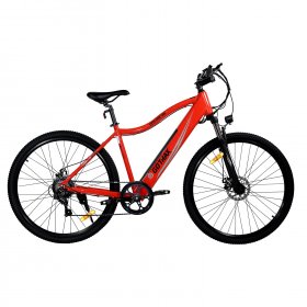 GOTRAX Alpha 29 In. Electric Bike with 270Wh Removable Battery up 15.2miles, 350W Powerful Motor up 20mph, Shimano Professional 7 Speed Gear and Dual Disc Brakes Alloy Frame Electric Bicycle