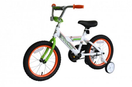 TITAN Champion 16-Inch Boys BMX Bicycle with Training Wheels, White