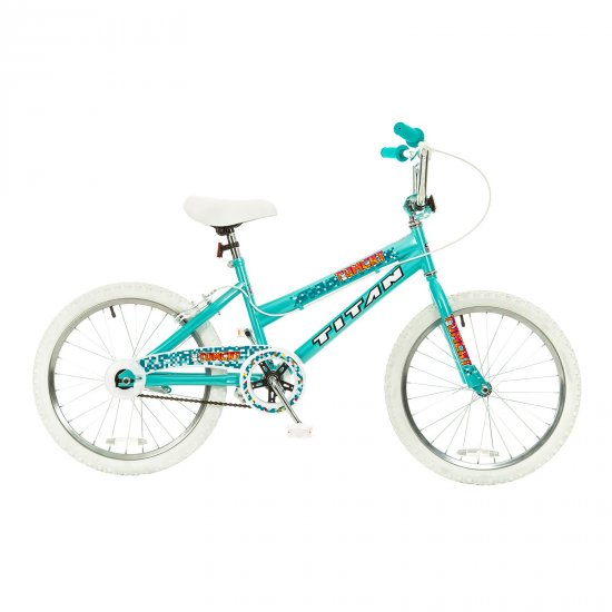 Titan 20 In. Tomcat Girls\' BMX Bike with Pads, Teal Blue