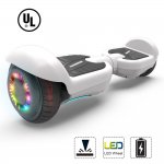 Certified Flash Wheel Bluetooth Hoverboard 6.5" Self Balancing Wheel Electric Scooter -White,Certified Flash Wheel Hoverboard 6.5" Self Balancing Wheel Electric Scooter -White