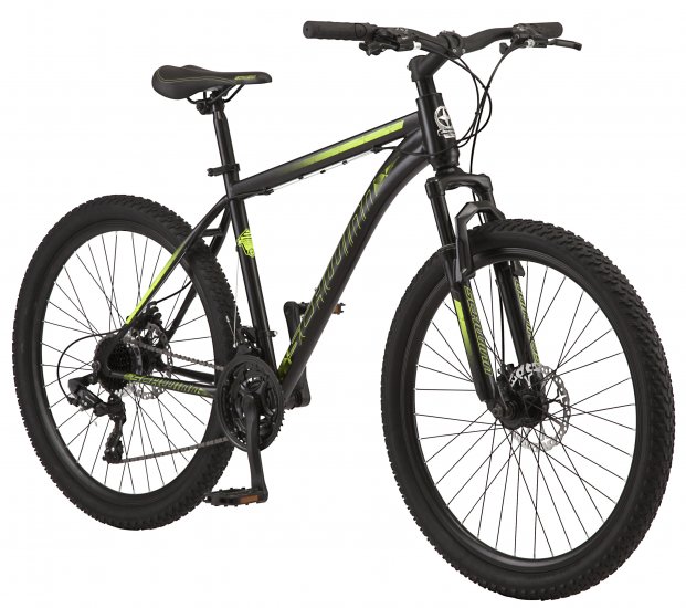 Schwinn Mountain Bike, 26-inch wheels, 21 speeds, black, mens style