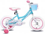 JOYSTAR Angel Girls Bike 16 Inch Kids Bike with Training Wheels for 2-9 Years Old, Toddler Bicycle, Blue