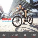 Electric Bike, 26" Adults Electric Mountain Bike, 350W Electric Commuter Bike with 48V 8Ah Battery, 18.63 Mph, Dual-Disc Brakes, UP to 49.68 Miles