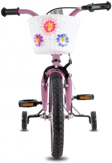 JOYSTAR Starry Kids Bike with Hand Brake and Basket for 3-9 Years Girls, 14 16 18 Inch Youth Bike with Training Wheels and Fenders, Children Bicycle