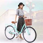 WMHOK Blue 26 Inch Classic Bicycle Retro Bicycle Beach Cruiser Bicycle Retro Bicycle